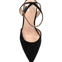 Tyyra Ankle Strap Pointed Toe Slingback Heels