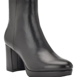 UDA Faux Leather Block heel Booties
