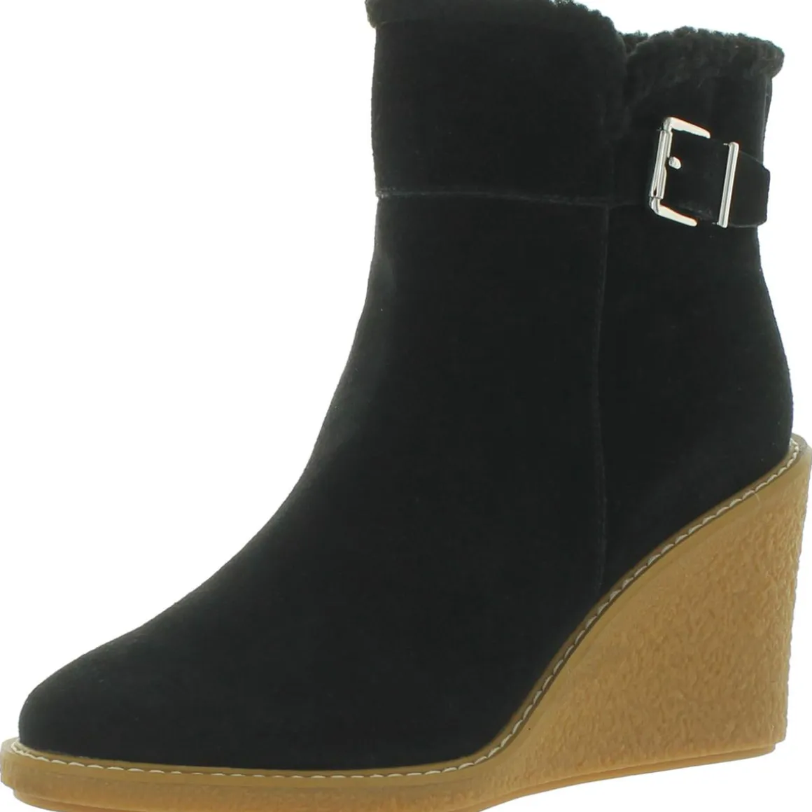 Ulayna Suede Faux Fur Wedge Boots