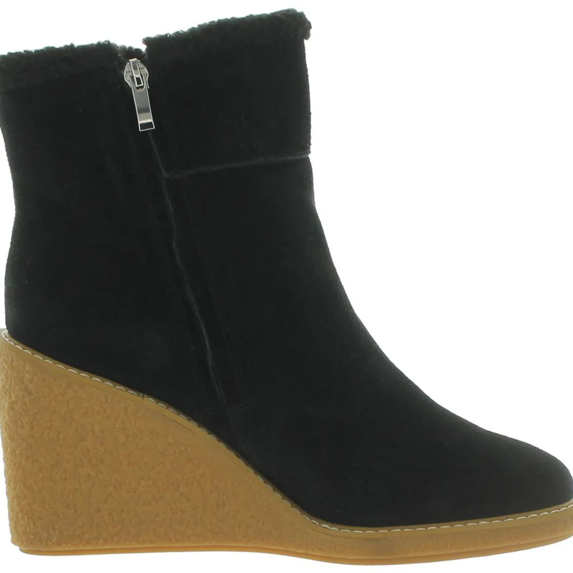 Ulayna Suede Faux Fur Wedge Boots