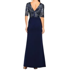 V Neck Cutout Evening Dress