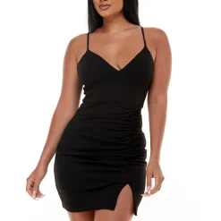 V Neck Mini Bodycon Dress