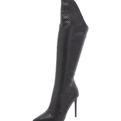 Va Boom Scaly Textured Mid-Calf Boots