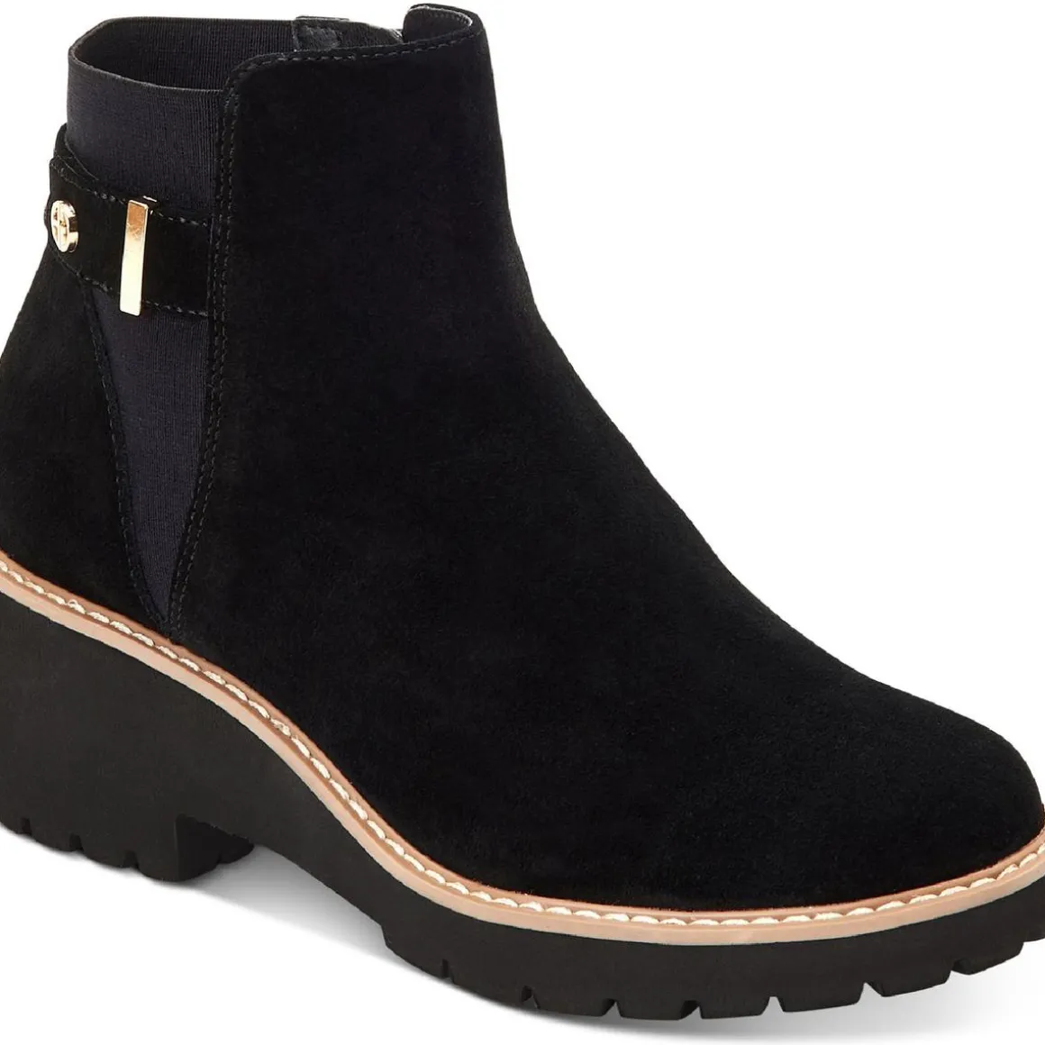 Vaass Suede Ankle Wedge Boots