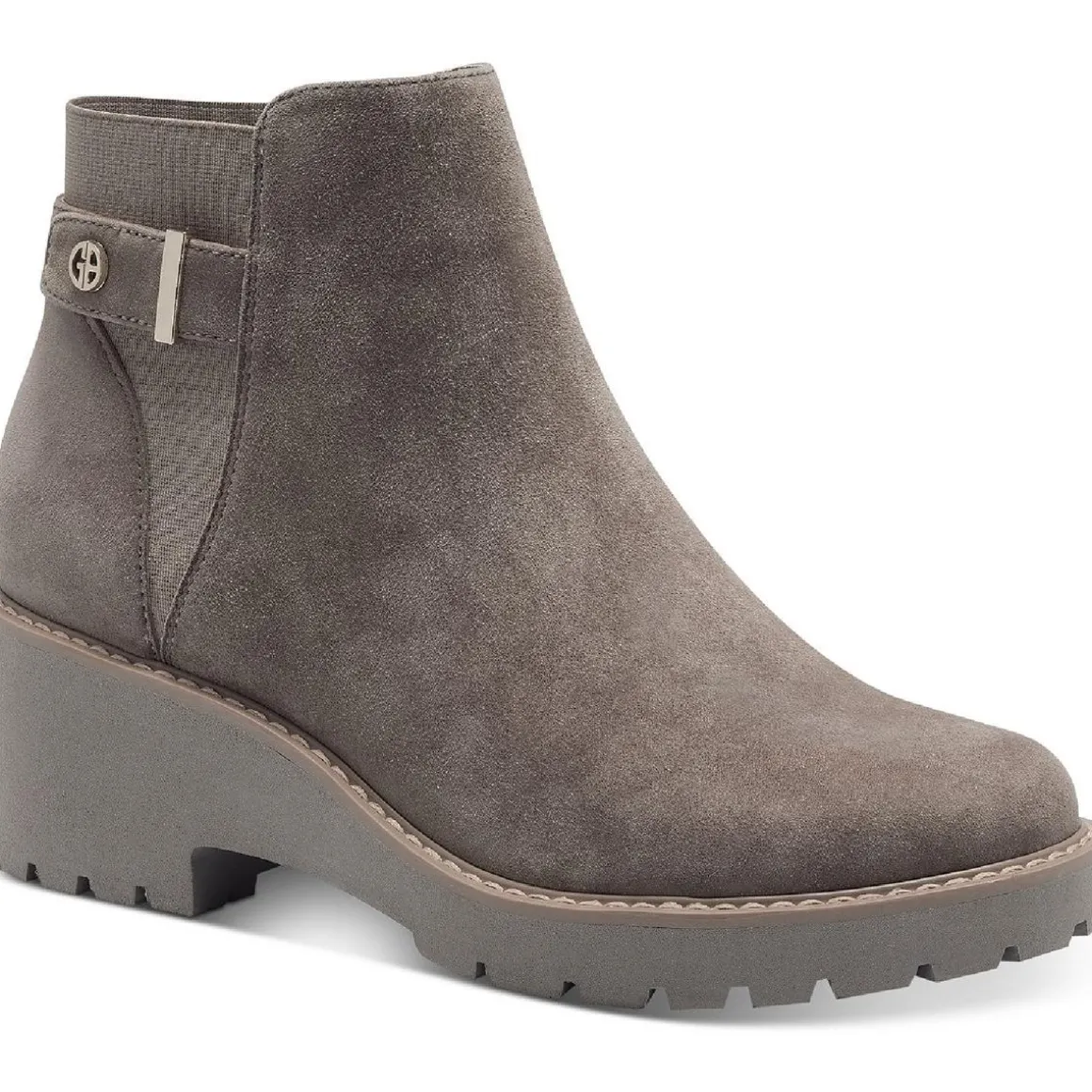 Vaass Suede Ankle Wedge Boots