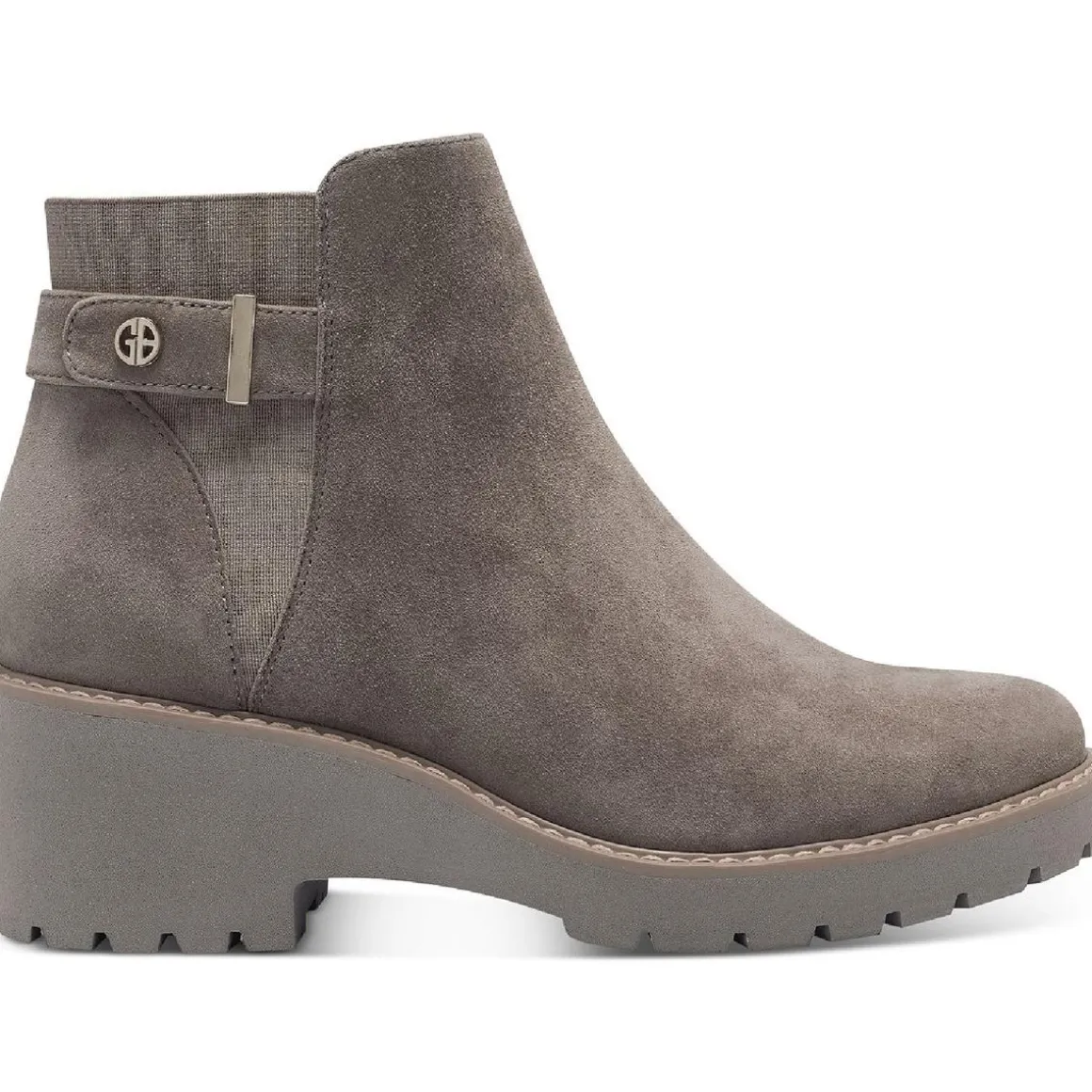Vaass Suede Ankle Wedge Boots