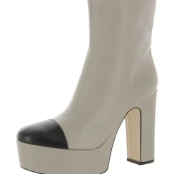 Valeria Leather Platforms Booties
