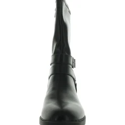 Valeriee Faux Leather Solid Mid-Calf Boots