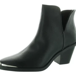 VALESKA Laceless Faux Leather Ankle Boots