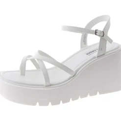 Valet Faux Leather Wedge Ankle Strap