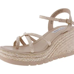 Valet Faux Leather Wedge Ankle Strap