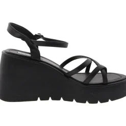 Valet Faux Leather Wedge Ankle Strap