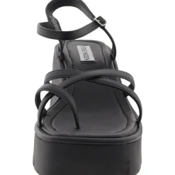 Valet Faux Leather Wedge Ankle Strap