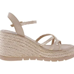 Valet Faux Leather Wedge Ankle Strap