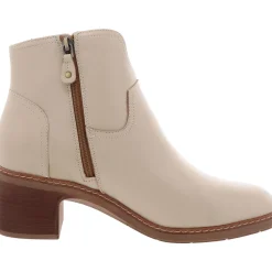 Vanda Water Resistant Leather Zip Up Ankle Boots