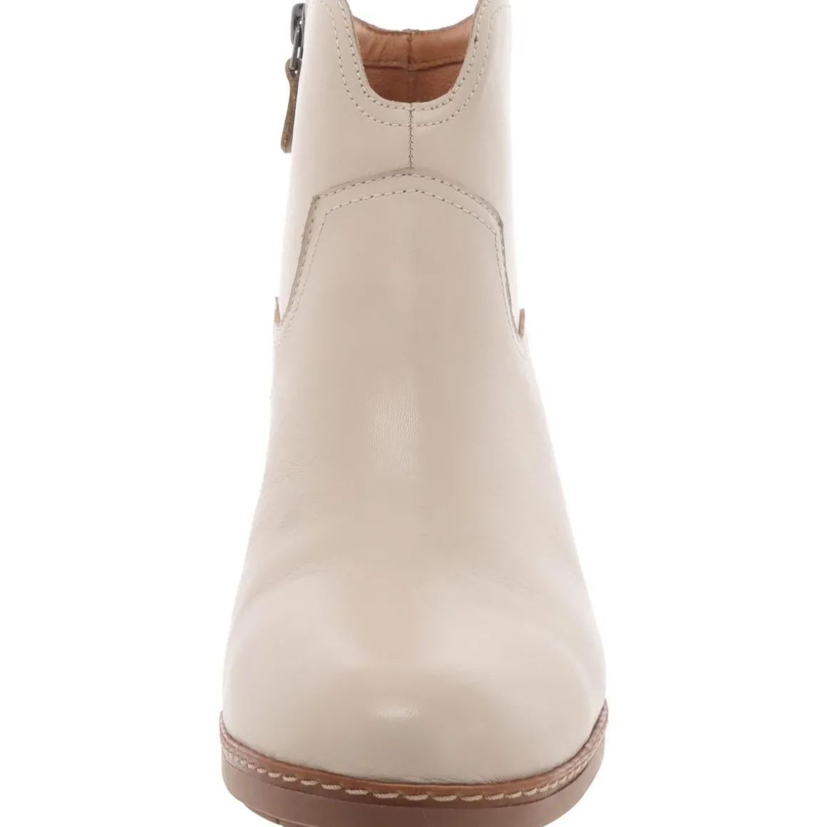 Vanda Water Resistant Leather Zip Up Ankle Boots