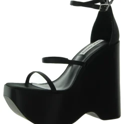 Varia Satin Strappy Wedge Heels