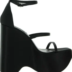 Varia Satin Strappy Wedge Heels