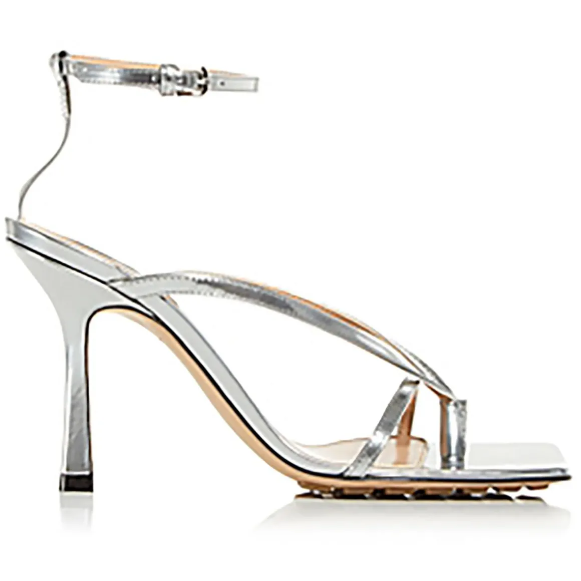 608835V2BG0 Strappy Leather Ankle Strap