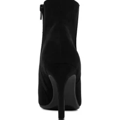 Vecna Zipper Faux Leather Booties