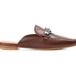 Vegan Leather Slip on Mules