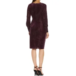 Velvet Knee-Length Sheath Dress