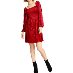 Velvet Mini Fit & Flare Dress