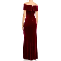 Velvet Off-The-Soulder Evening Dress