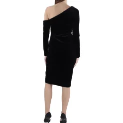 Velvet One Shoulder Cocktail And Party Dress