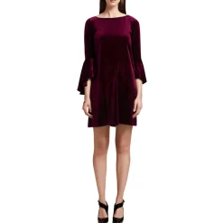 Velvet Solid Shift Dress