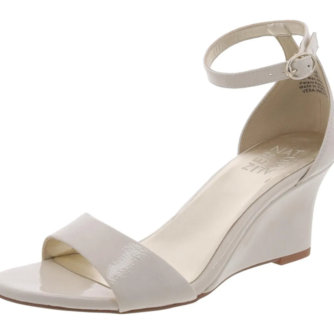 Vera Solid Ankle Strap Wedge Sandals