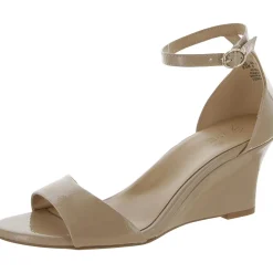 Vera Solid Ankle Strap Wedge Sandals