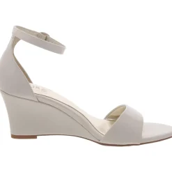 Vera Solid Ankle Strap Wedge Sandals