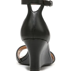 Vera Solid Ankle Strap Wedge Sandals