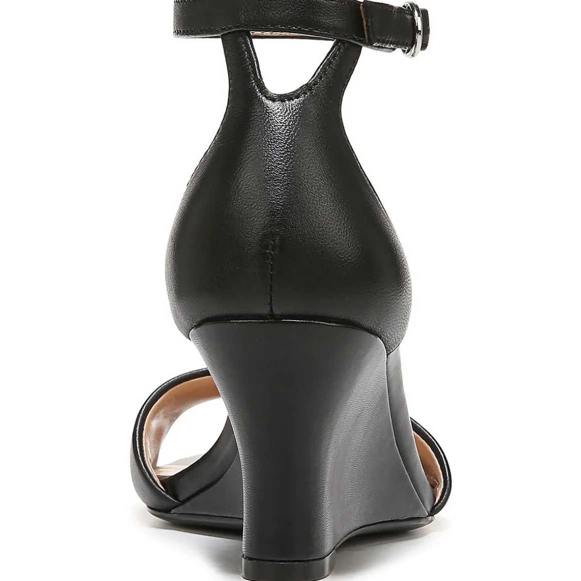 Vera Solid Ankle Strap Wedge Sandals