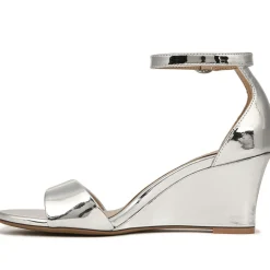 Vera Solid Ankle Strap Wedge Sandals