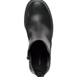 VERONIKAA Faux Leather Block Heel Ankle Boots