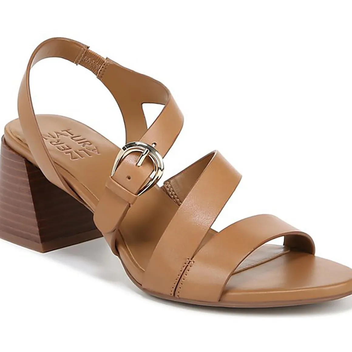 Veve Leather Strappy Block Heel