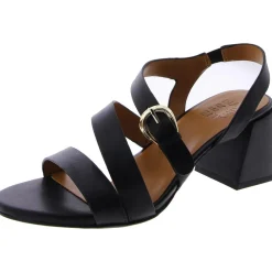 Veve Leather Strappy Block Heel