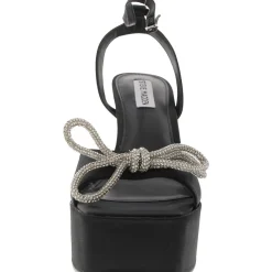 Vice Rhinestone Satin Platform Sandals