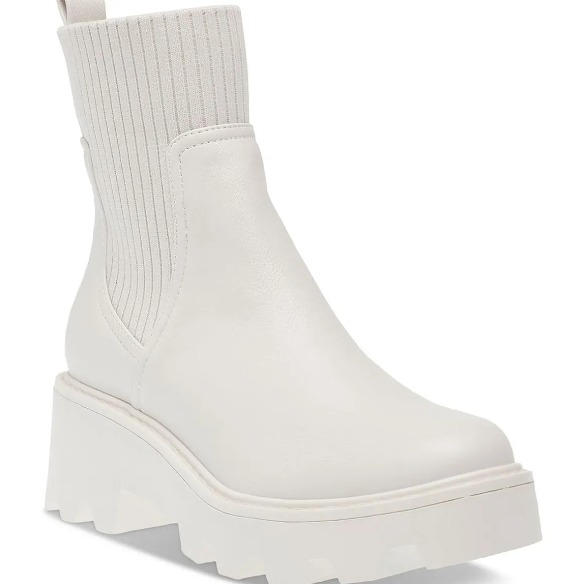 Villa Faux Leather Block Heel Mid-Calf Boots