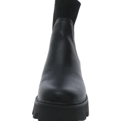 Villa Faux Leather Block Heel Mid-Calf Boots