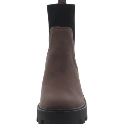 Villa Faux Leather Block Heel Mid-Calf Boots