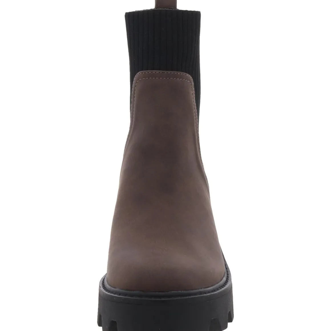 Villa Faux Leather Block Heel Mid-Calf Boots