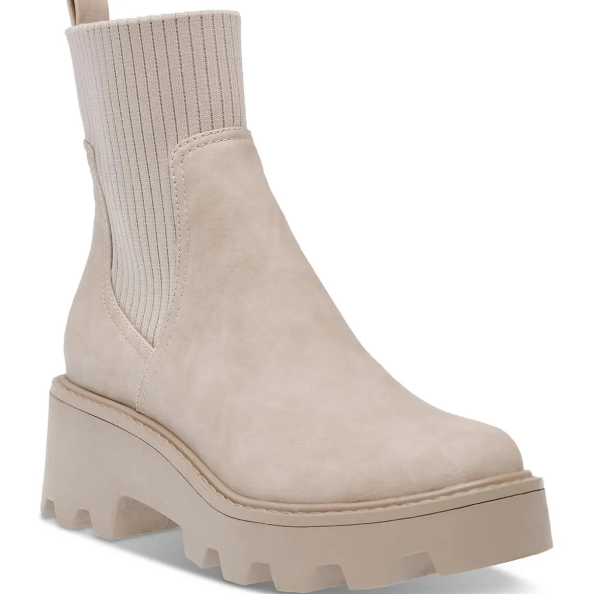 Villa Faux Leather Block Heel Mid-Calf Boots