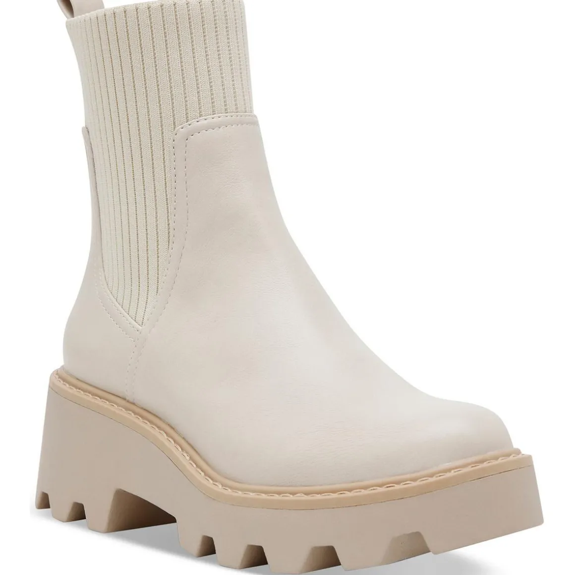 Villa Faux Leather Block Heel Mid-Calf Boots