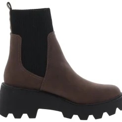 Villa Faux Leather Block Heel Mid-Calf Boots