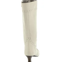Vintage Perforated Lace-Up Knee-High Boots