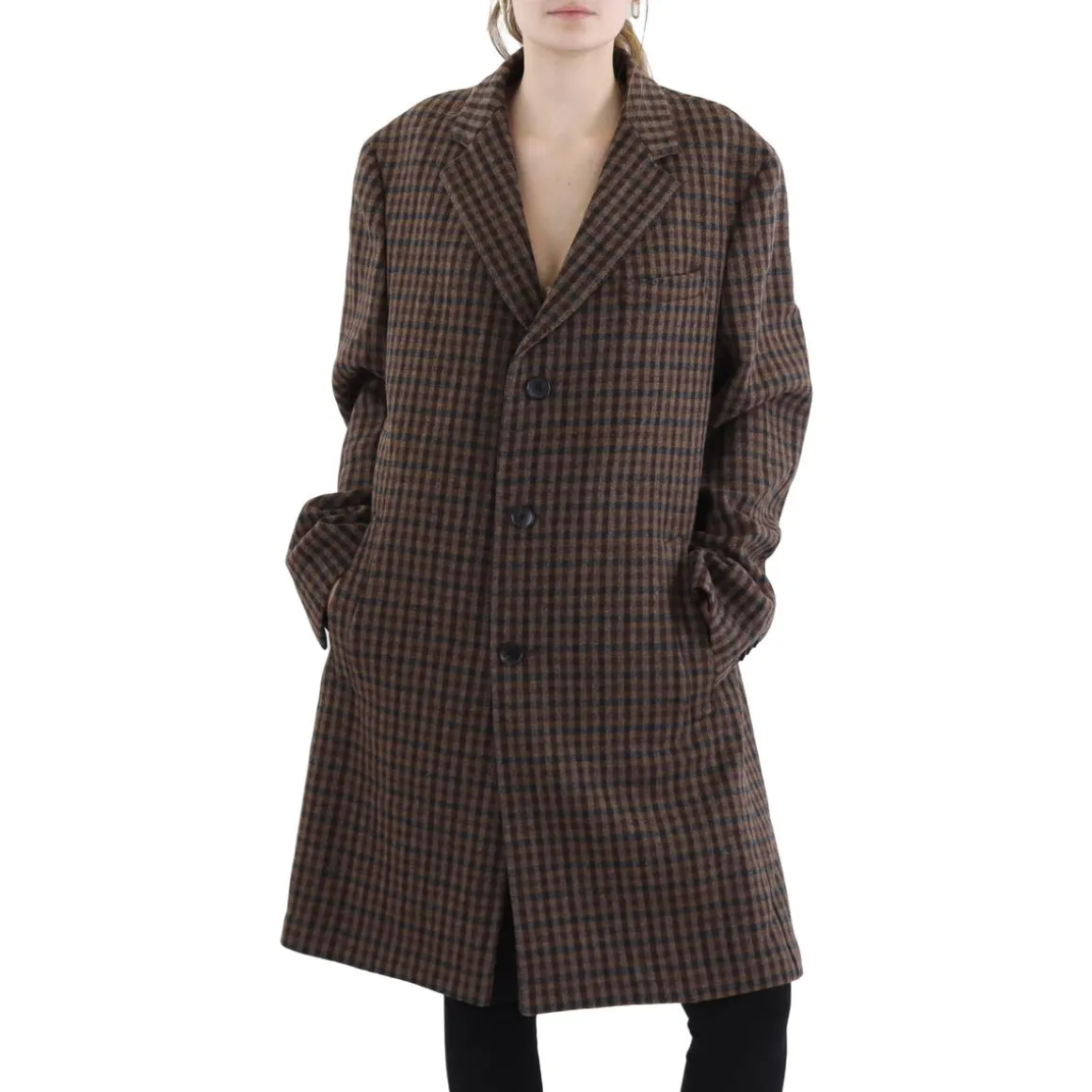Virgin Wool Blend Long Wool Coat
