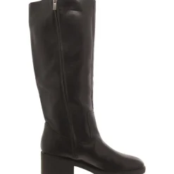 Vivie Faux Leather Block Heel Knee-High Boots
